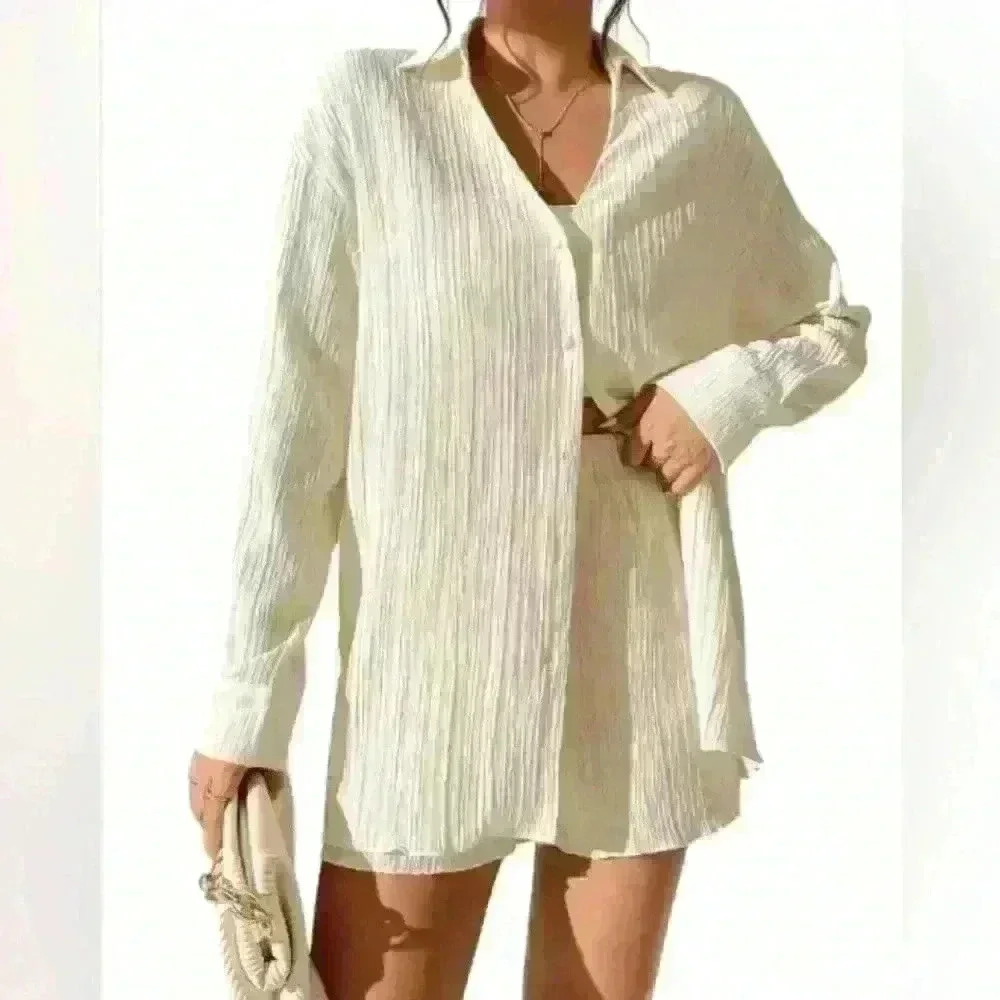 Cream Two Piece Outfit Set